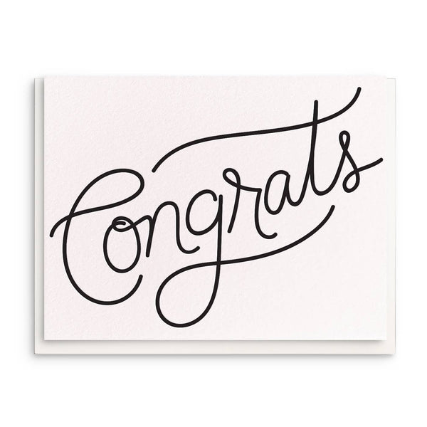 Congrats Letterpress Congratulations Card - DIGS