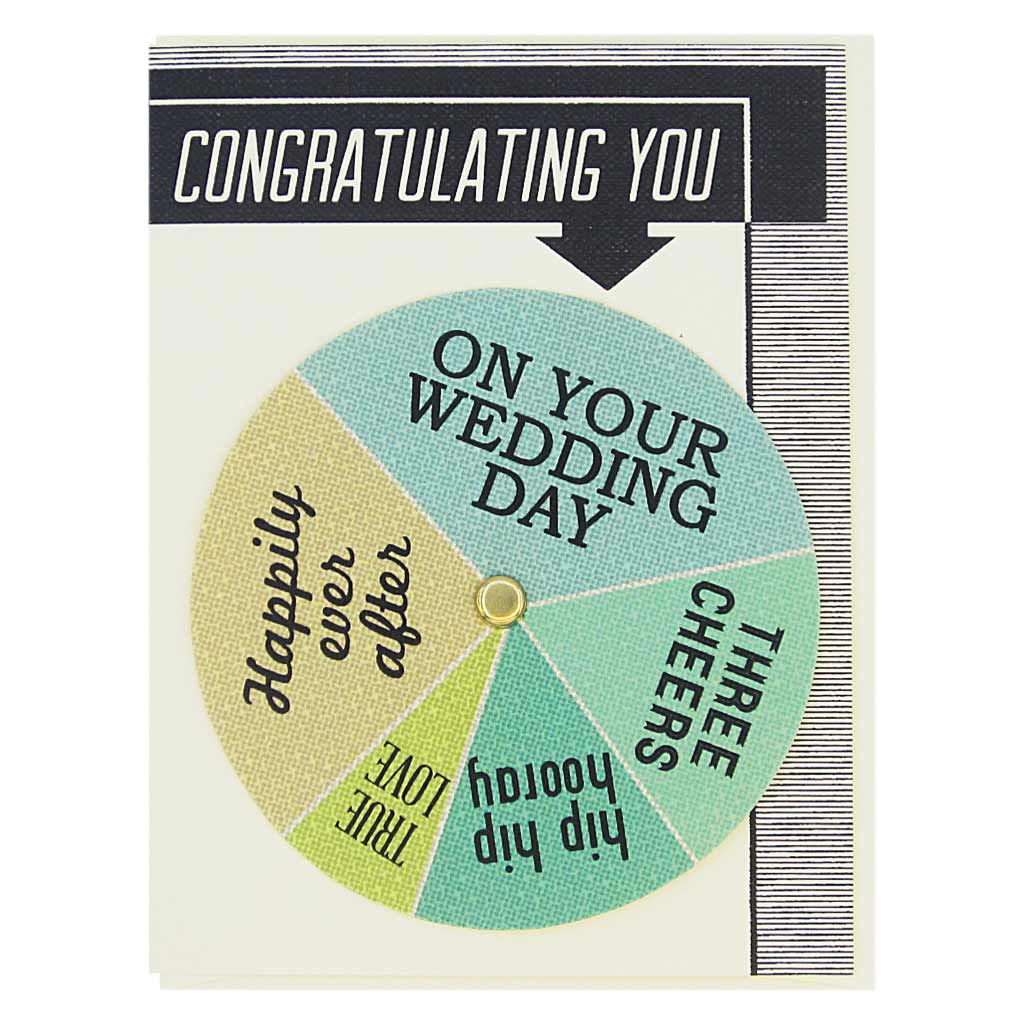 Congrats Spinner Wedding Card - DIGS