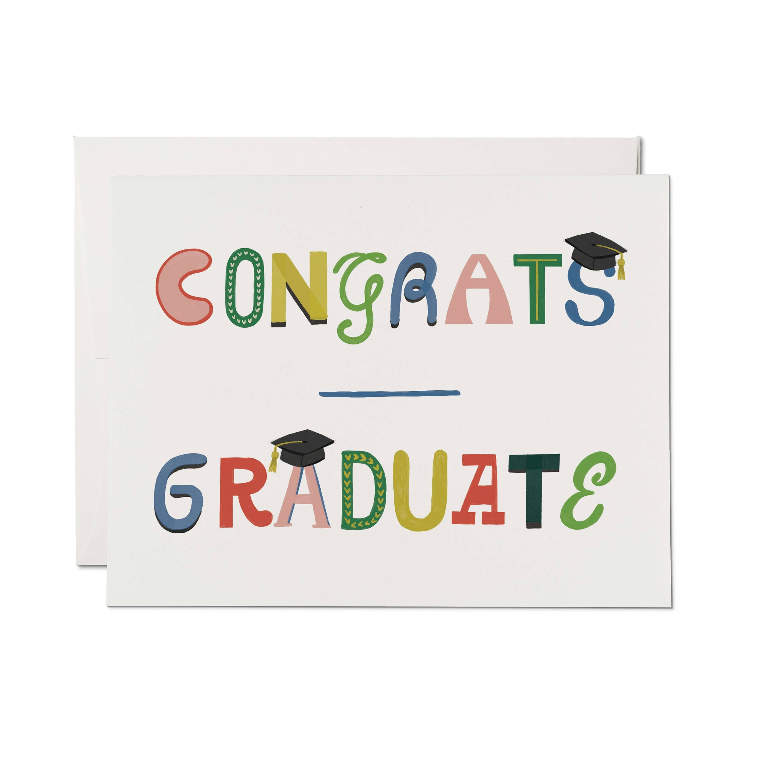 Congrats Typography Graduation Card - DIGS