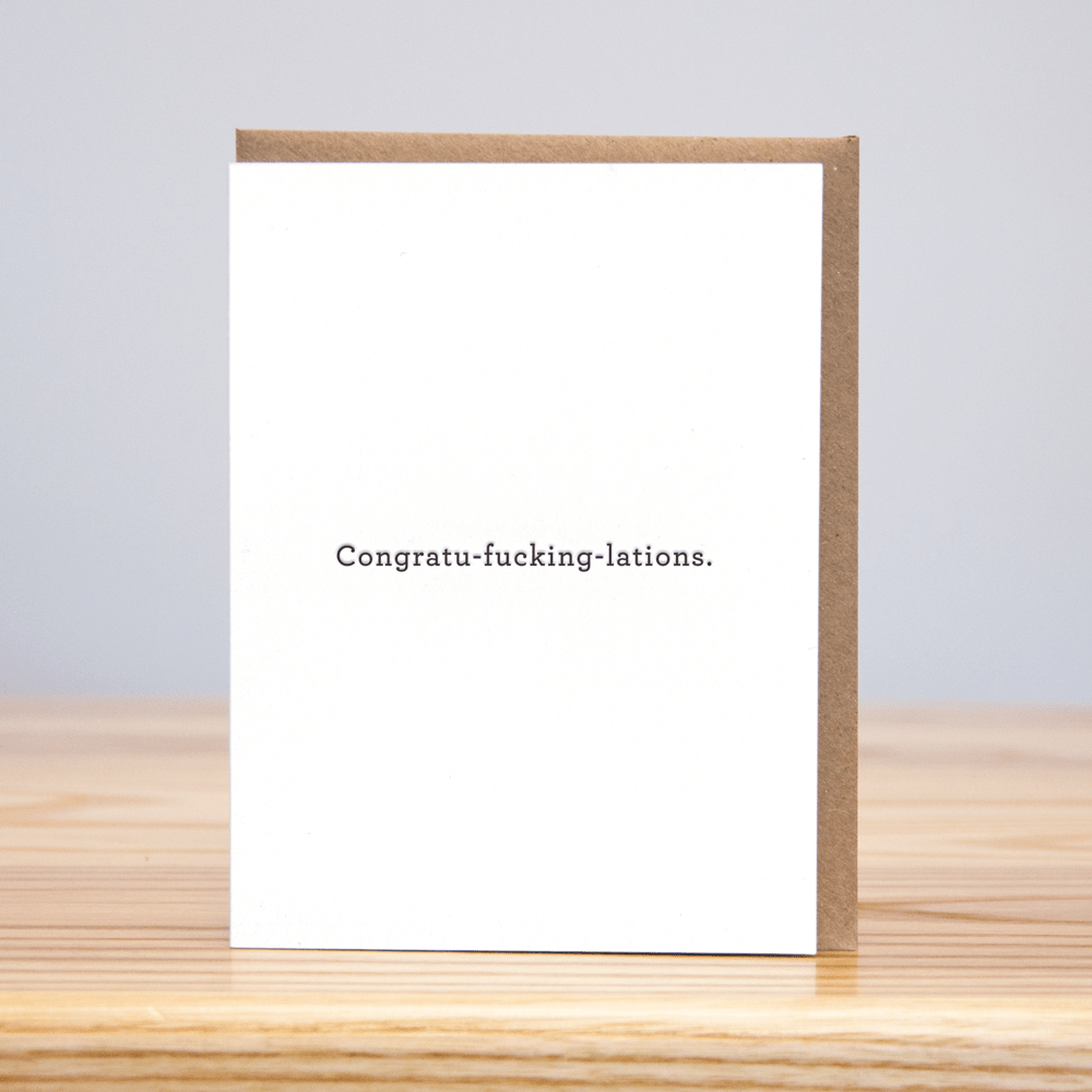 Congratu - fucking - lations Card - DIGS