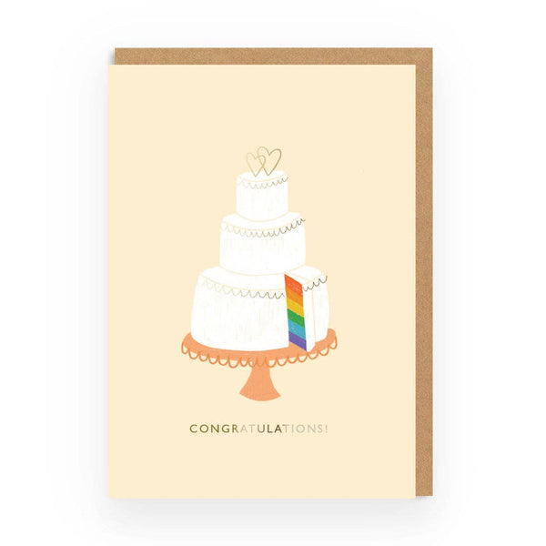 Congratulations, Rainbow Cake Card - DIGS