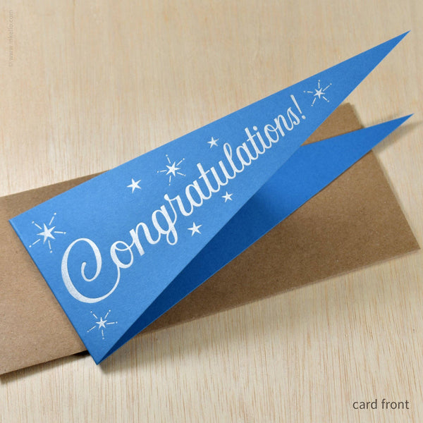 Congratulations Triangular Pennant Card - DIGS