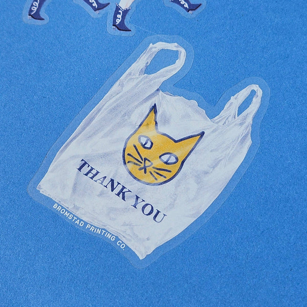 Convenience Store Bag Cat Sticker - DIGS