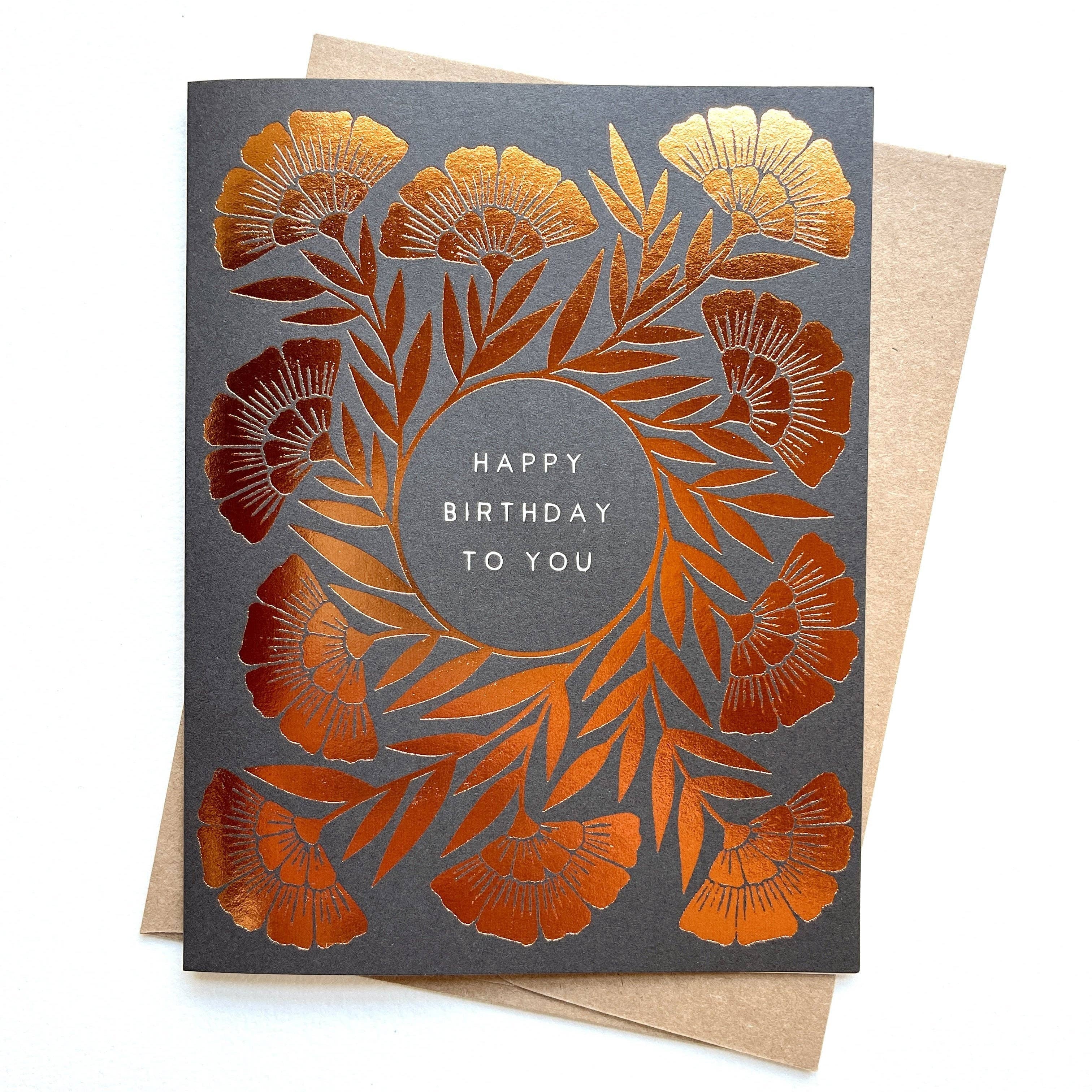 Copper Foil Birthday Card - DIGS