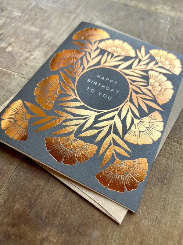 Copper Foil Birthday Card - DIGS