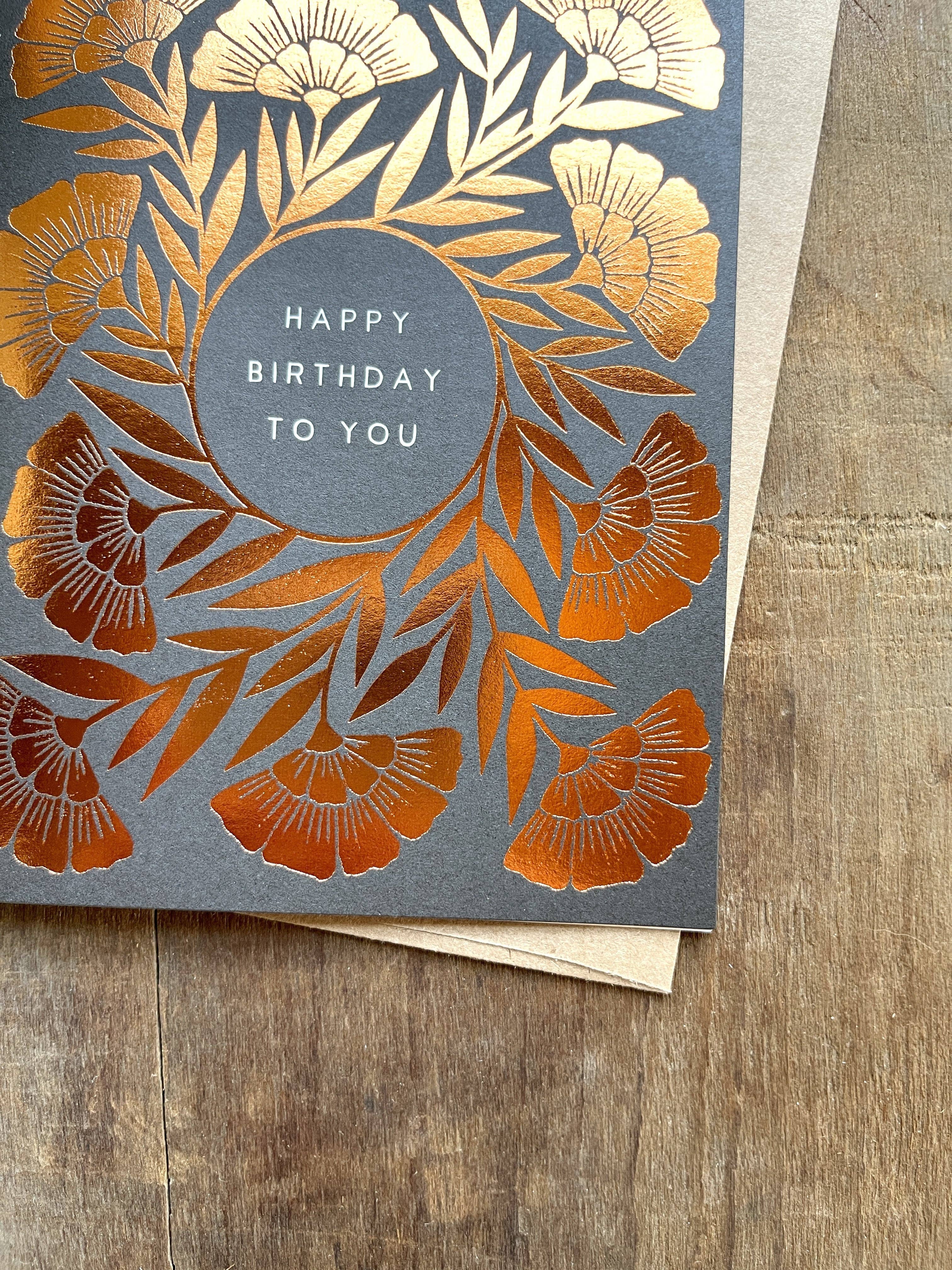 Copper Foil Birthday Card - DIGS