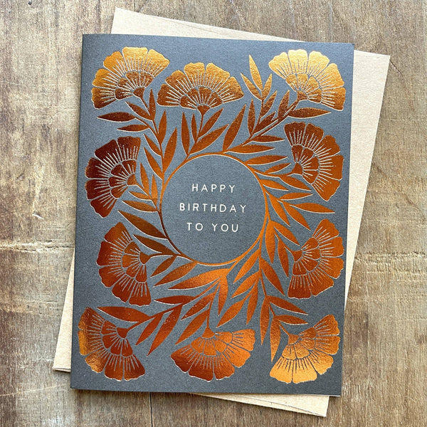 Copper Foil Birthday Card - DIGS
