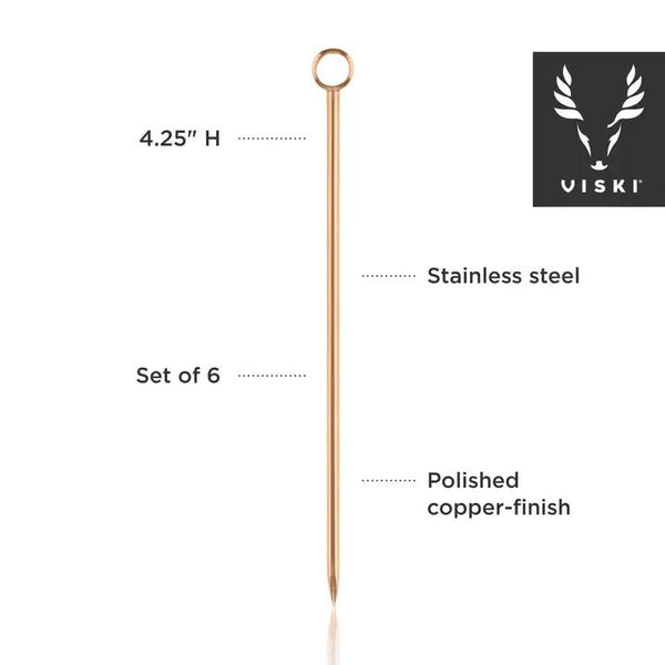 Copper - Plated Cocktail Picks - DIGS