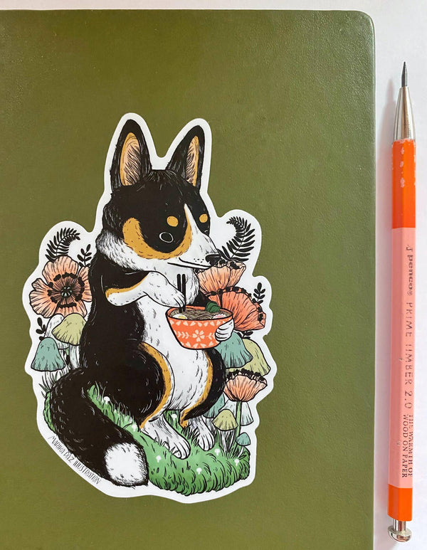 Corgi Ramen Sticker - DIGS