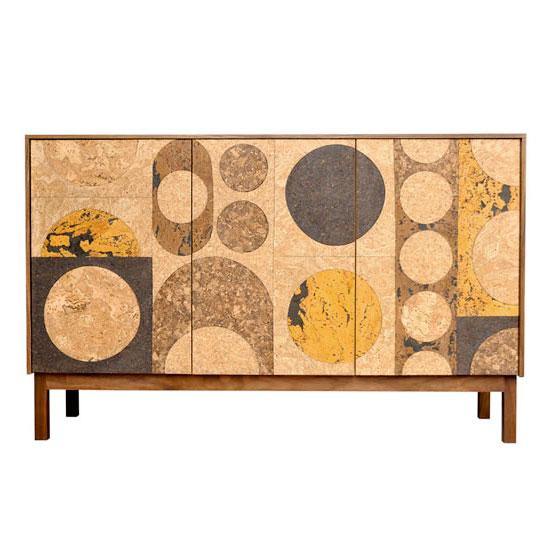 Cork Mosaic Circles Sideboard - DIGS