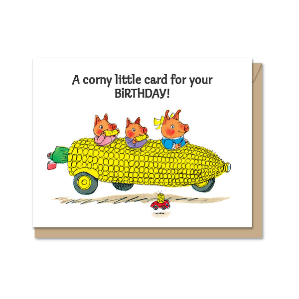 Corny Car Birthday Card - DIGS