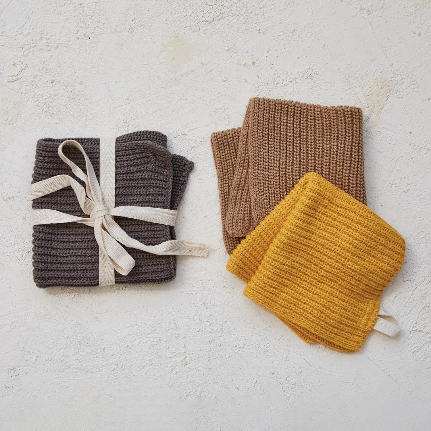 Cotton Knit Dish Cloths w/ Loop - DIGS