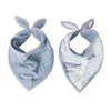 Cotton Muslin Bandana Bib Set of 2: Narwhals - DIGS
