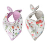 Cotton Muslin Bandana Bib Set of 2: Summer Poppy - DIGS