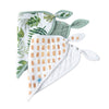 Cotton Muslin Bandana Bib Set of 2: Tropical Leaf - DIGS