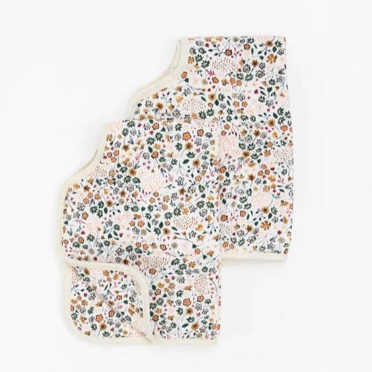 Cotton Muslin Burp Cloth 2 Pack: Pressed Petals - DIGS