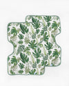 Cotton Muslin Burp Cloth 2 Pack: Tropical Leaf - DIGS