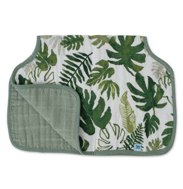 Cotton Muslin Burp Cloth: Tropical Leaf - DIGS