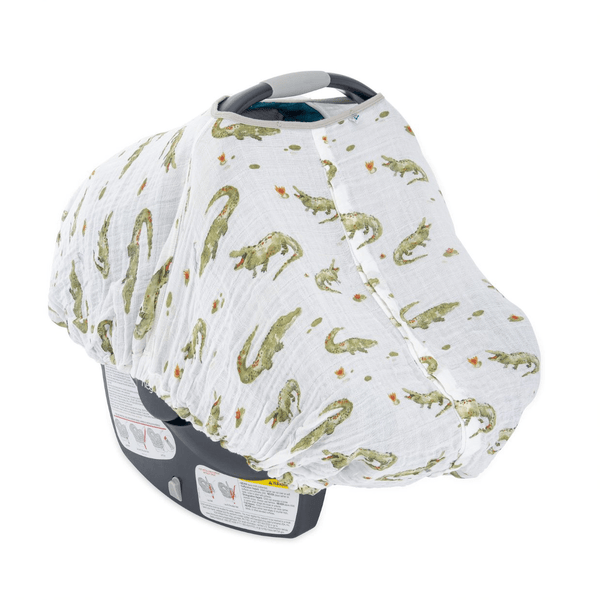 Cotton Muslin Car Seat Canopy: Gators - DIGS