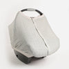 Cotton Muslin Car Seat Canopy: Grey Stripe - DIGS