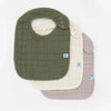 Cotton Muslin Classic Bib Set of 3: Fern - DIGS