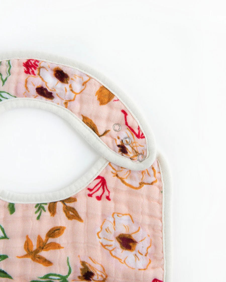 Cotton Muslin Classic Bib Set of 3: Vintage Floral - DIGS