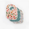 Cotton Muslin Classic Bib Set of 3: Vintage Floral - DIGS