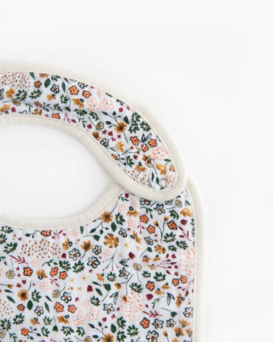 Cotton Muslin Classic Bib Set of 3: Vintage Floral - DIGS