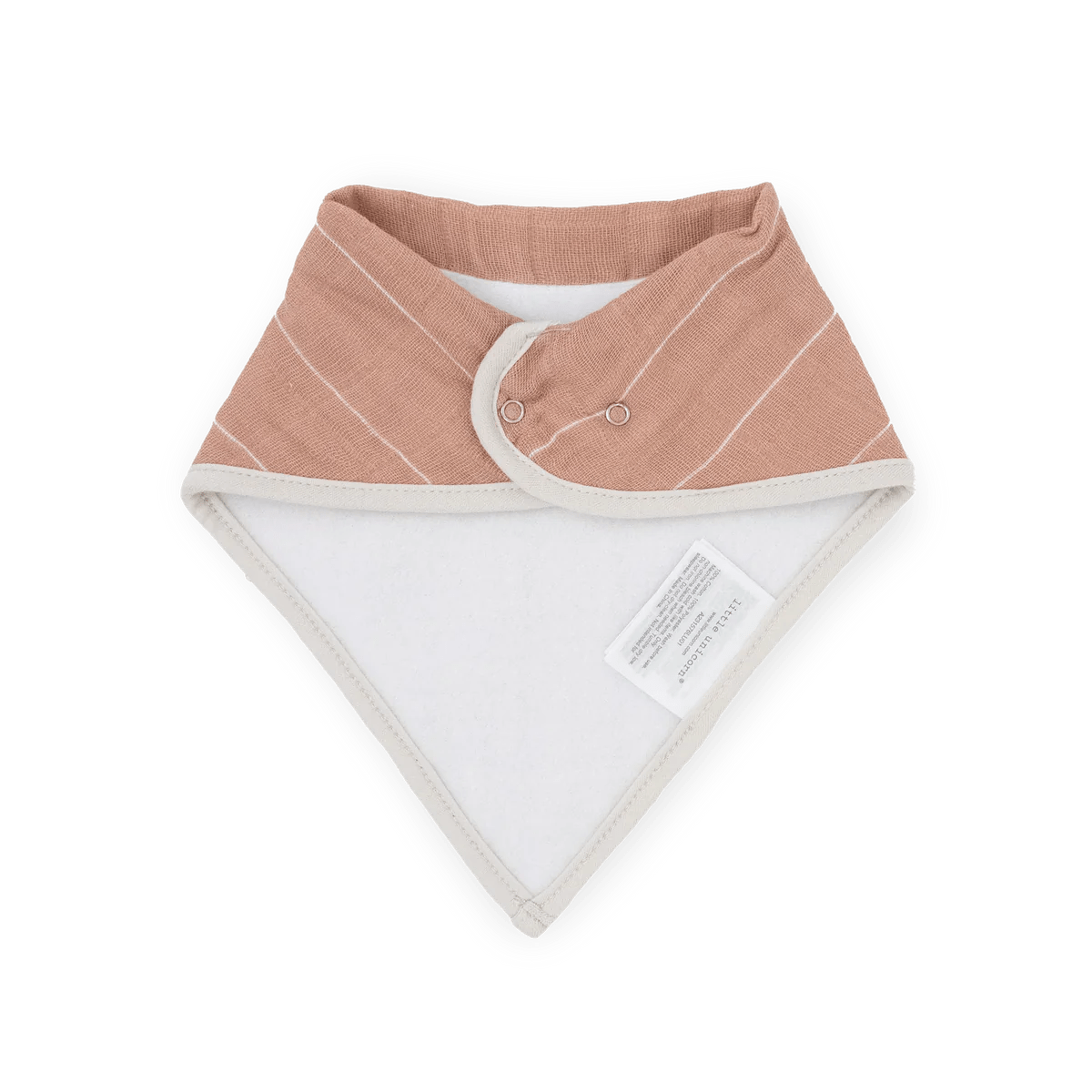 Cotton Muslin Fleece Bandana Bibs: Mauve Stripe - DIGS