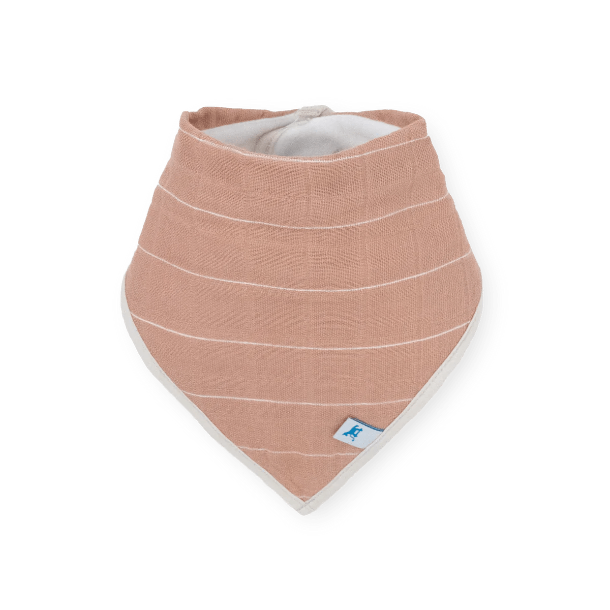 Cotton Muslin Fleece Bandana Bibs: Mauve Stripe - DIGS