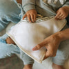 Cotton Muslin Fleece Bandana Bibs: Mauve Stripe - DIGS