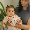 Cotton Muslin Fleece Bandana Bibs: Vintage Floral - DIGS