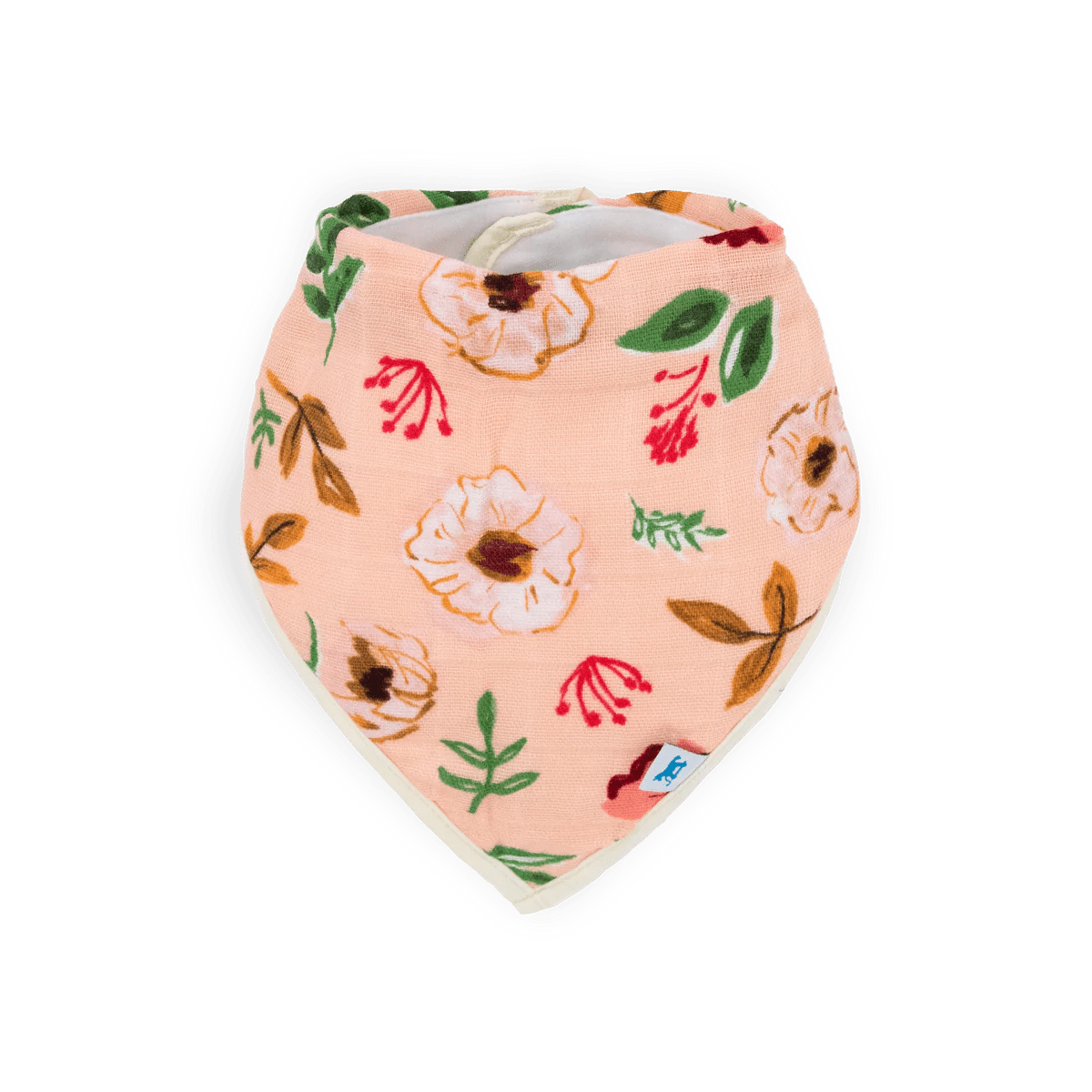 Cotton Muslin Fleece Bandana Bibs: Vintage Floral - DIGS