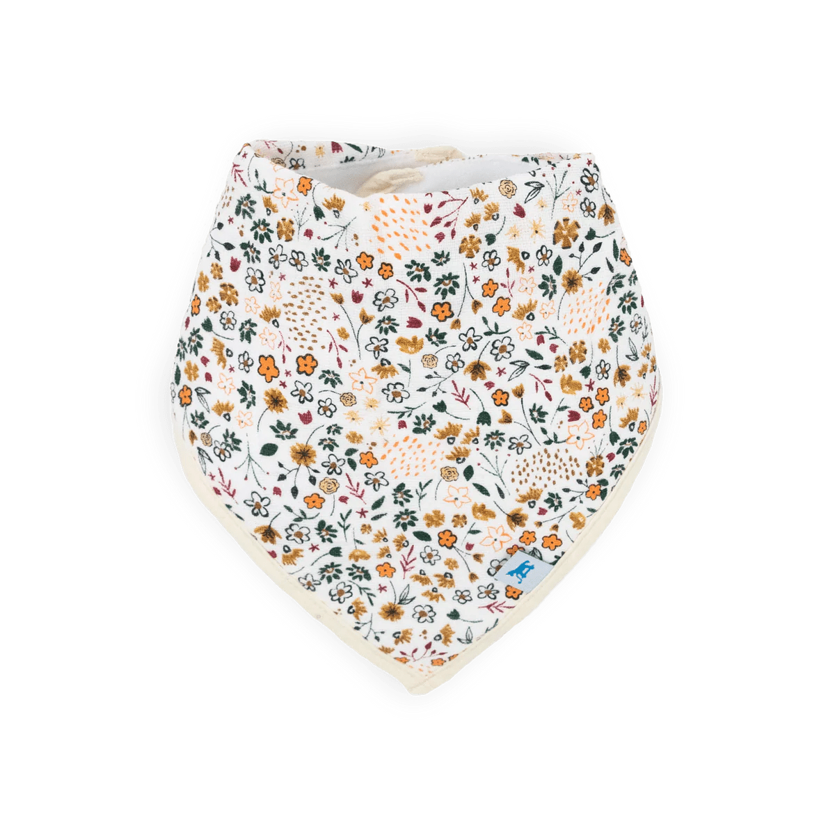 Cotton Muslin Fleece Bandana Bibs: Vintage Floral - DIGS