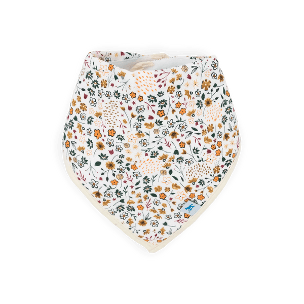 Cotton Muslin Fleece Bandana Bibs: Vintage Floral - DIGS