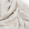 Cotton Muslin Quilted Throw: Tan Gingham - DIGS