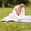 Cotton Muslin Quilted Throw: Tan Gingham - DIGS