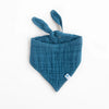 Cotton Muslin Reversible Bandana Bib: Lake - DIGS