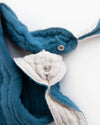 Cotton Muslin Reversible Bandana Bib: Lake - DIGS