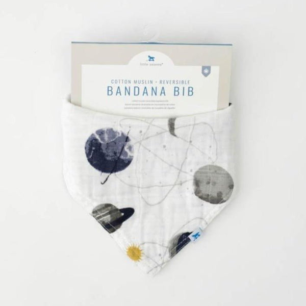 Cotton Muslin Reversible Bandana Bib: Planetary - DIGS