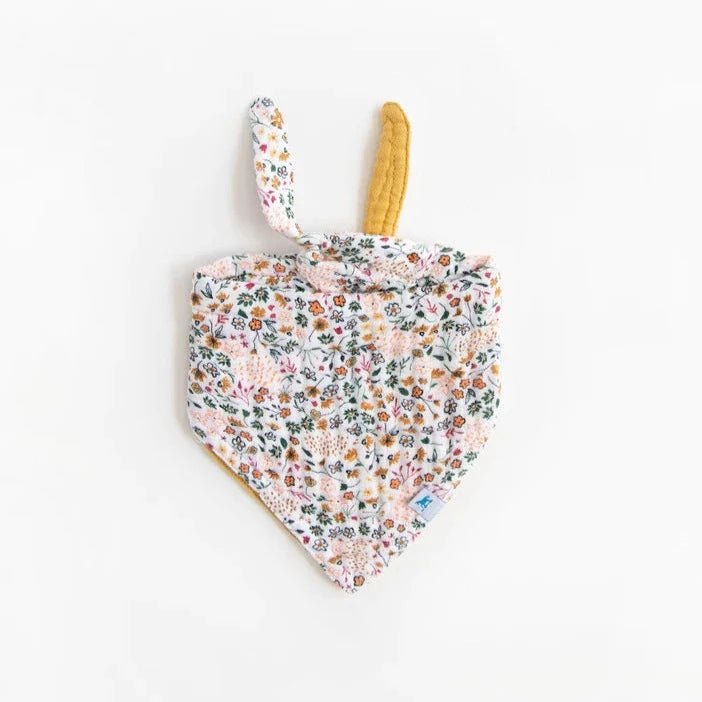 Cotton Muslin Reversible Bandana Bib: Pressed Petal - DIGS