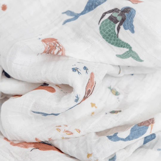 Cotton Muslin Swaddle 3 Pack: Mermaids - DIGS