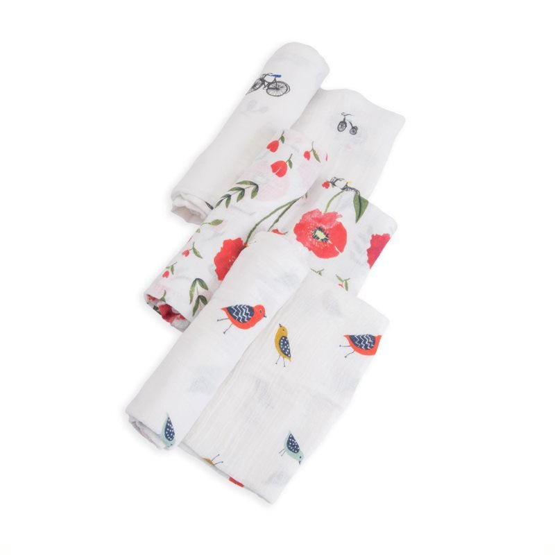 Cotton Muslin Swaddle 3 Pack: Summer Poppy - DIGS