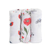Cotton Muslin Swaddle 3 Pack: Summer Poppy - DIGS