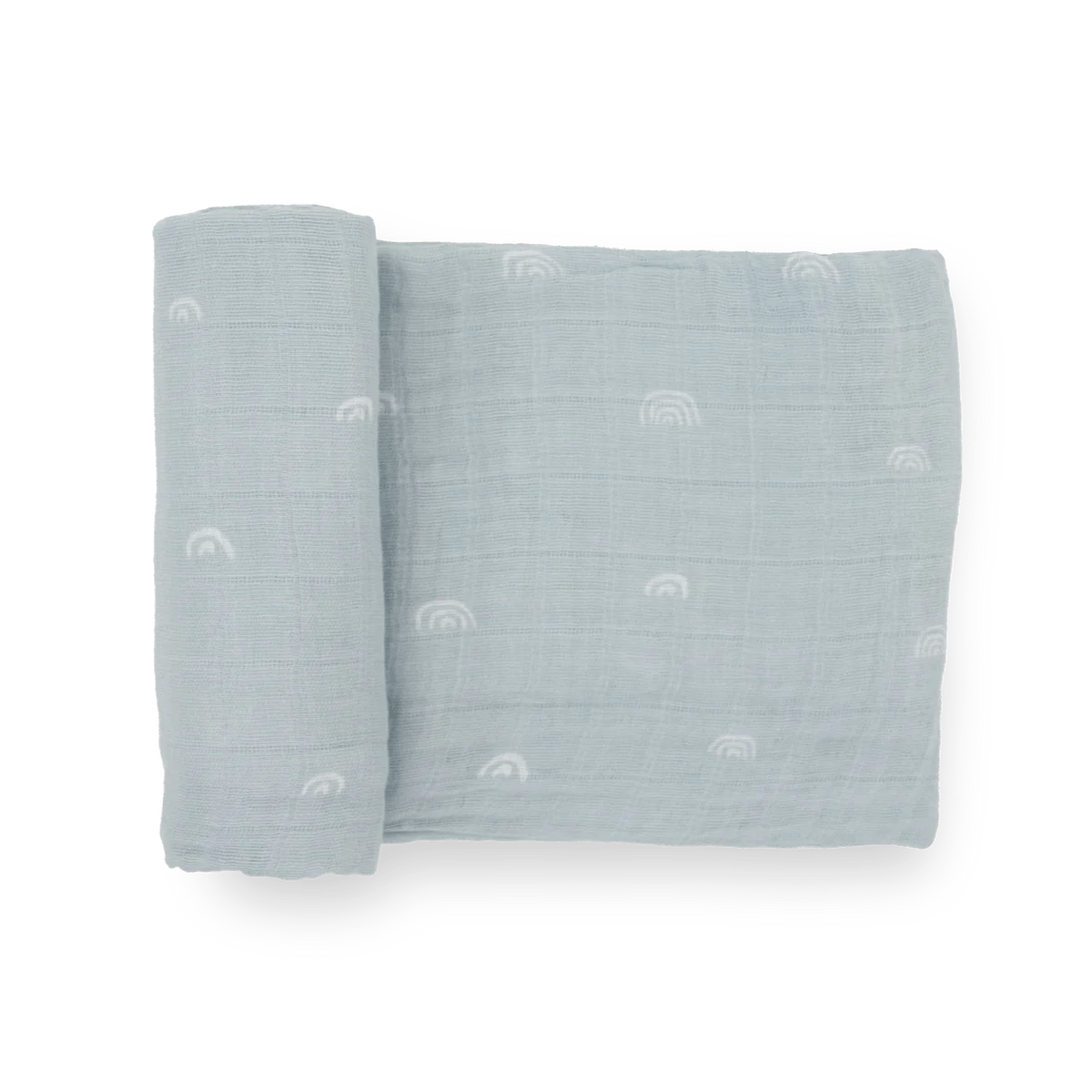 Cotton Muslin Swaddle: Blue Rainbow - DIGS