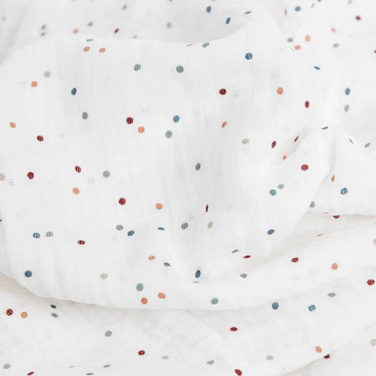 Cotton Muslin Swaddle: Dots - DIGS