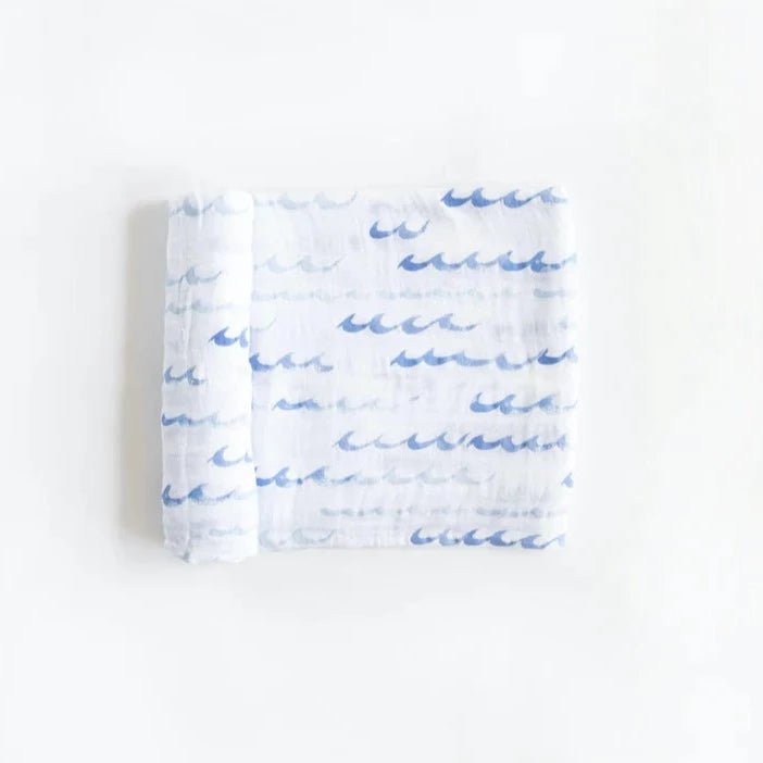 Cotton Muslin Swaddle: High Tide - DIGS