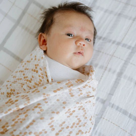 Cotton Muslin Swaddle: Honeycomb - DIGS