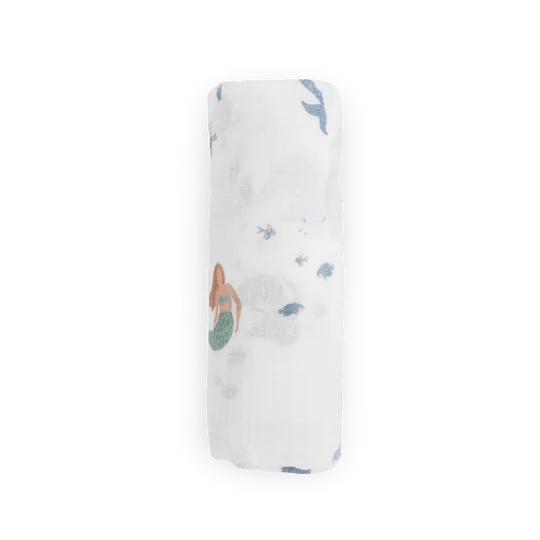 Cotton Muslin Swaddle: Mermaids - DIGS