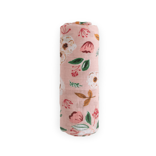 Cotton Muslin Swaddle: Vintage Floral - DIGS
